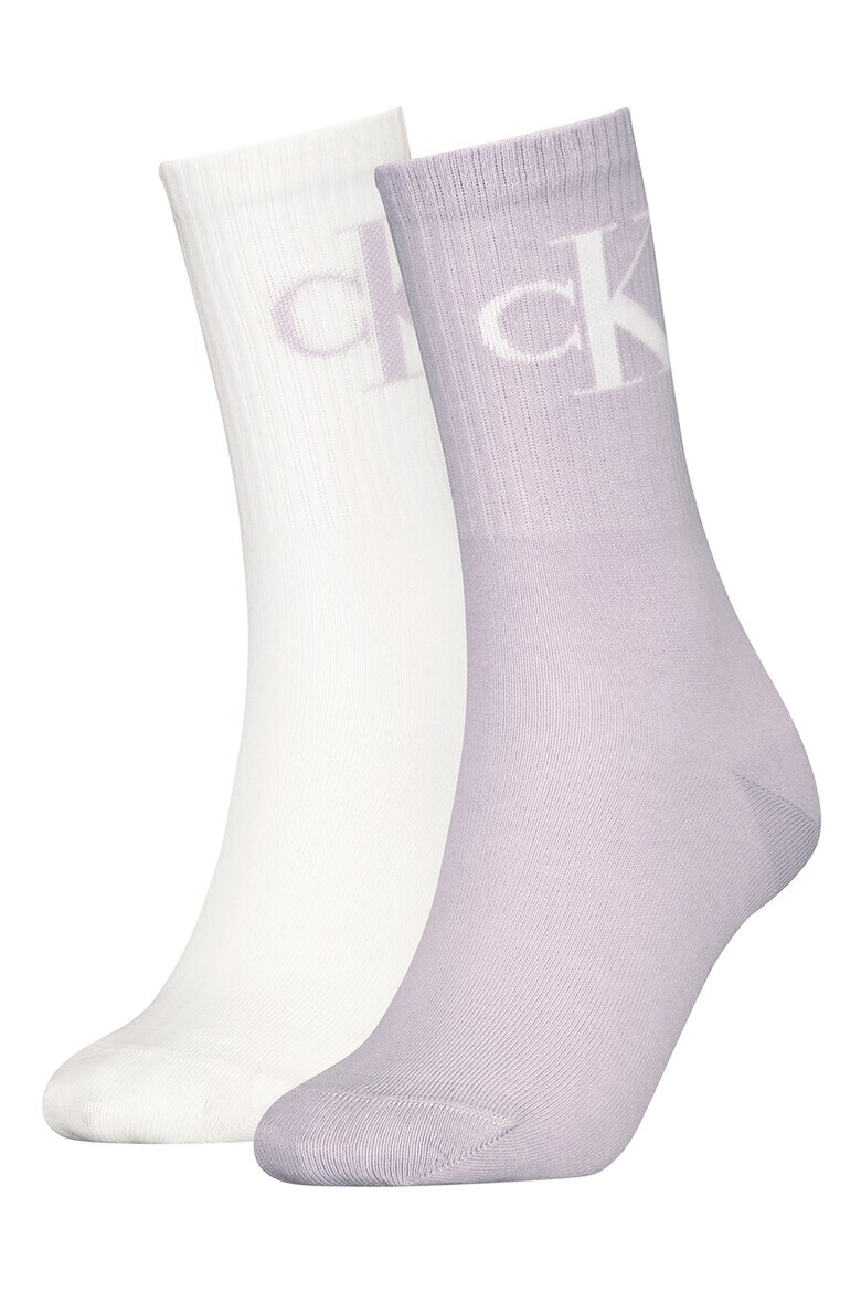 CALVIN KLEIN Дълги рипсени чорапи - 2 чифта - Pepit.bg