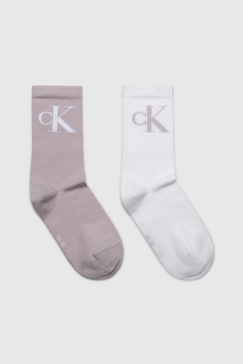 CALVIN KLEIN Дълги рипсени чорапи - 2 чифта - Pepit.bg