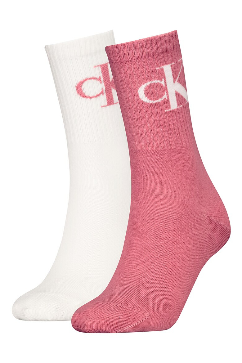 CALVIN KLEIN Дълги рипсени чорапи - 2 чифта - Pepit.bg
