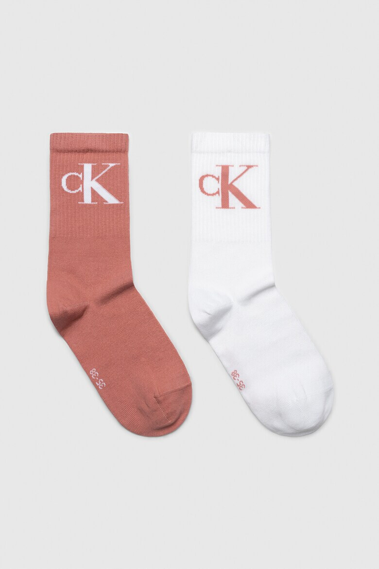 CALVIN KLEIN Дълги рипсени чорапи - 2 чифта - Pepit.bg