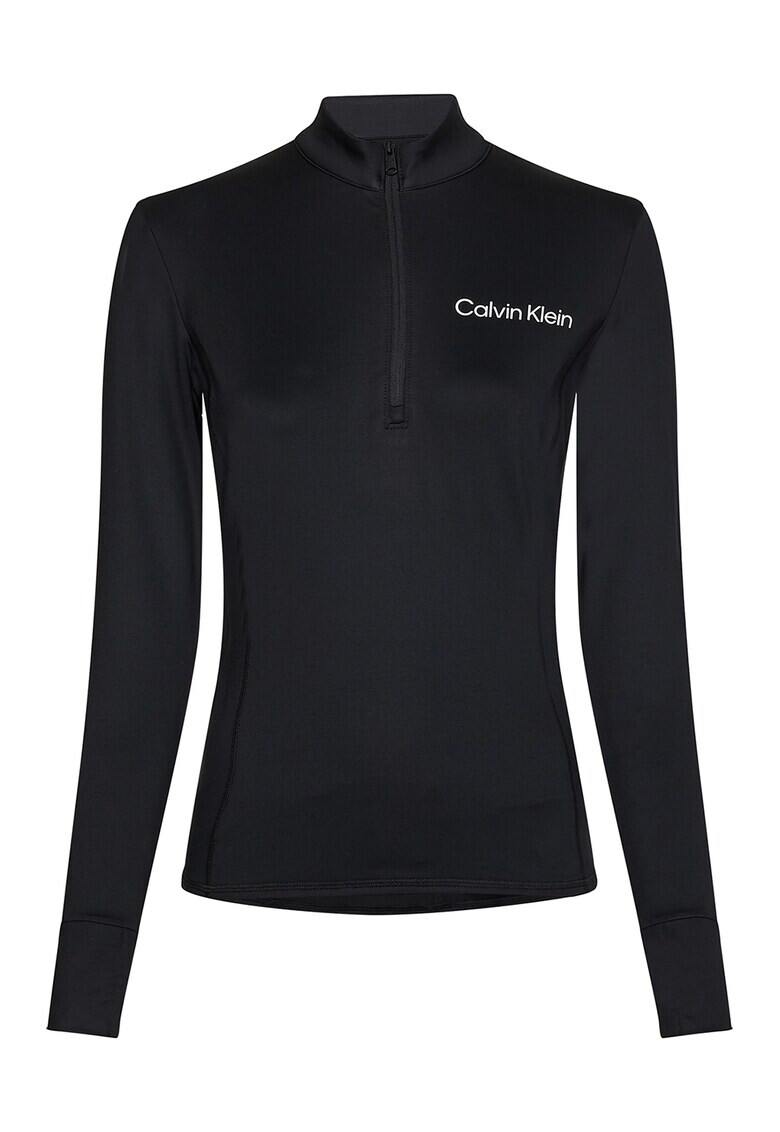 CALVIN KLEIN Фитнес блуза с къс цип - Pepit.bg