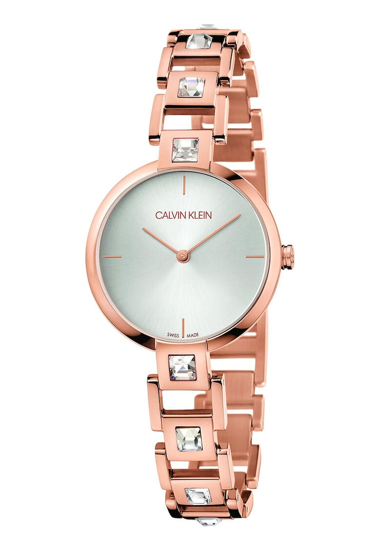 CALVIN KLEIN Иноксов часовник с кристали - Pepit.bg