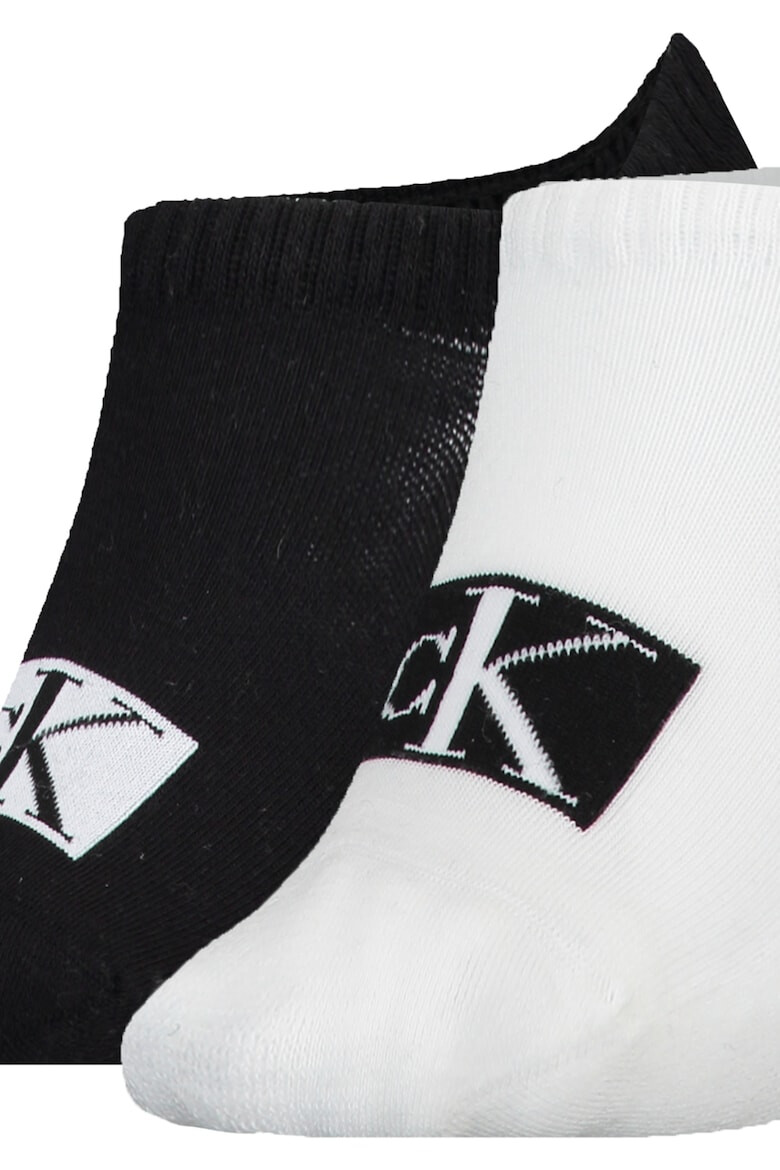 CALVIN KLEIN Изрязани чорапи с лого - 2 чифта - Pepit.bg