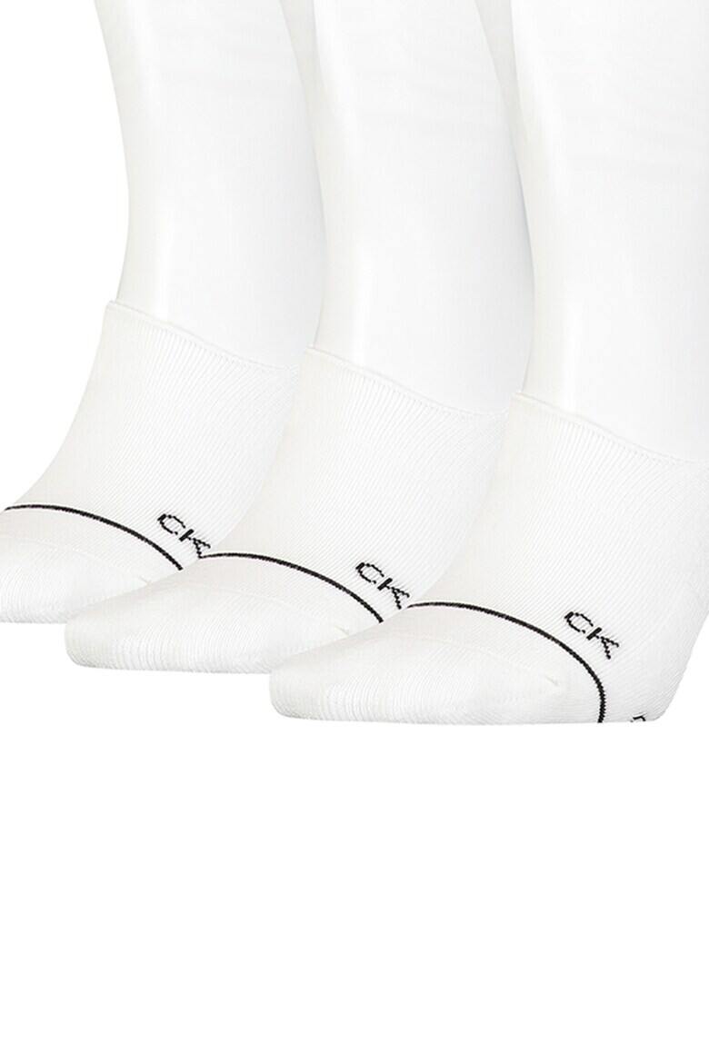 CALVIN KLEIN Изрязани чорапи с монограм - 3 чифта - Pepit.bg