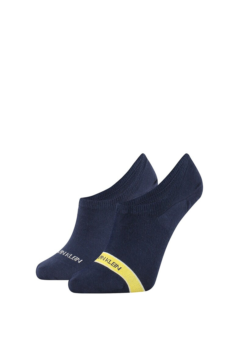 CALVIN KLEIN Изрязани чорапи с лого - 2 чифта - Pepit.bg