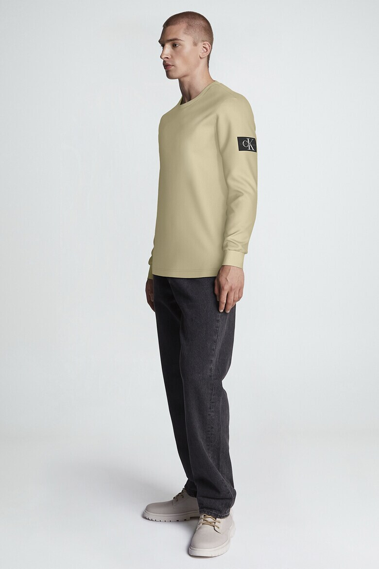 CALVIN KLEIN JEANS Памучна слим блуза - Pepit.bg
