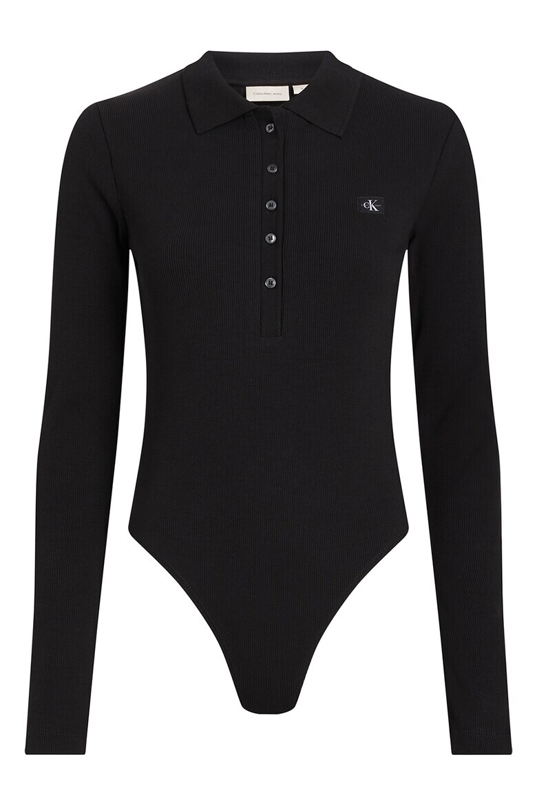 CALVIN KLEIN JEANS Боди с остра яка - Pepit.bg