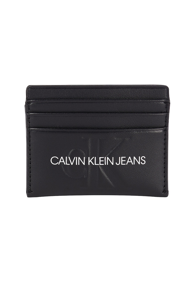 CALVIN KLEIN JEANS Калъф за карти от еко кожа с лого - Pepit.bg