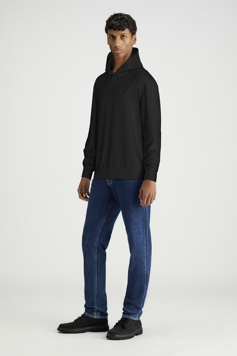 CALVIN KLEIN JEANS Худи с графика - Черен/Тюркоаз - Pepit.bg