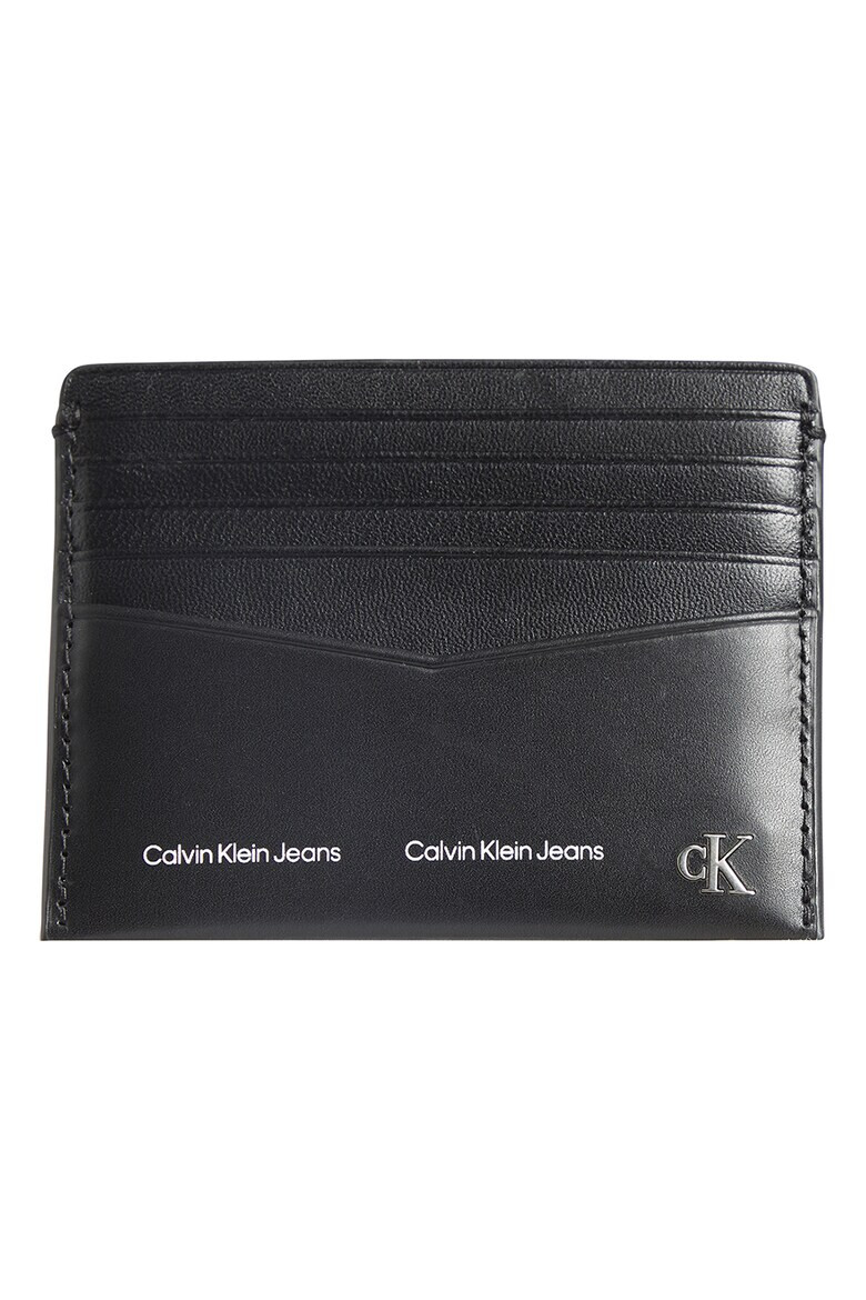 CALVIN KLEIN JEANS Кожен калъф за карти с лого - Pepit.bg