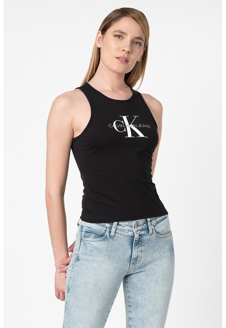 CALVIN KLEIN JEANS Къс топ с лого - Pepit.bg