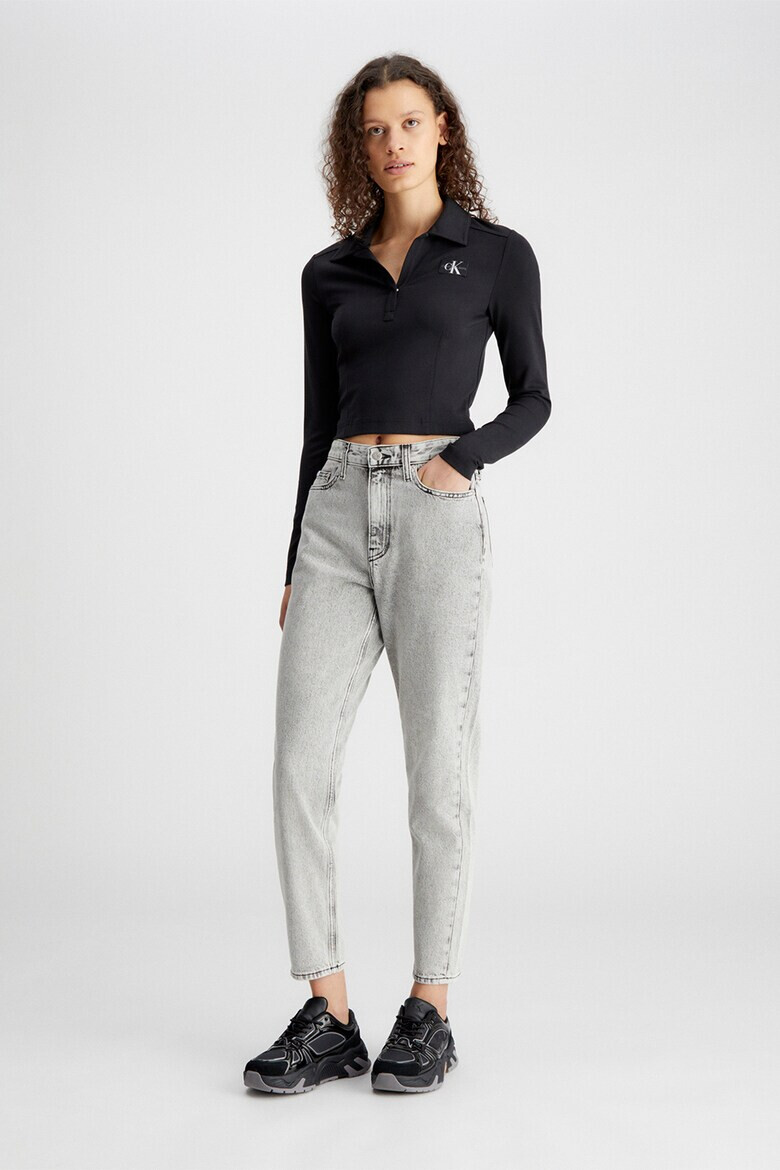 CALVIN KLEIN JEANS Къса блуза с лого - Pepit.bg