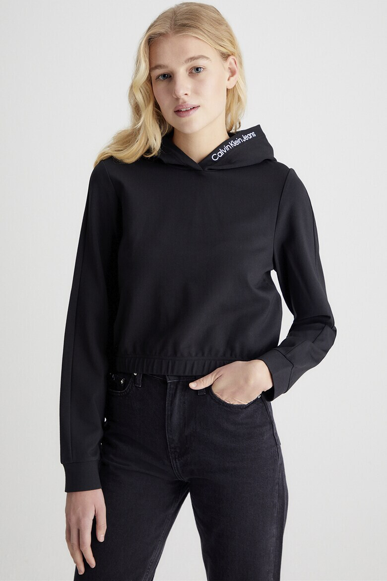CALVIN KLEIN JEANS Късо худи с еластичен подгъв - Pepit.bg