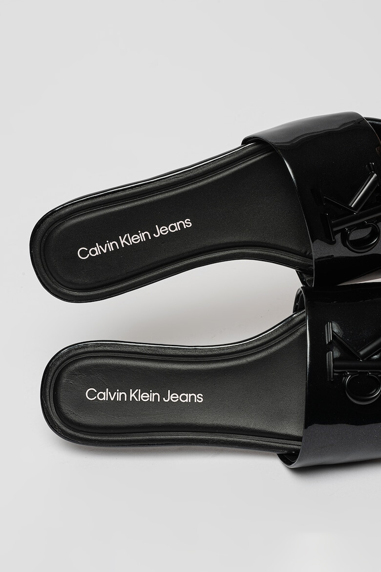 CALVIN KLEIN JEANS Лачени чехли с лого - Pepit.bg