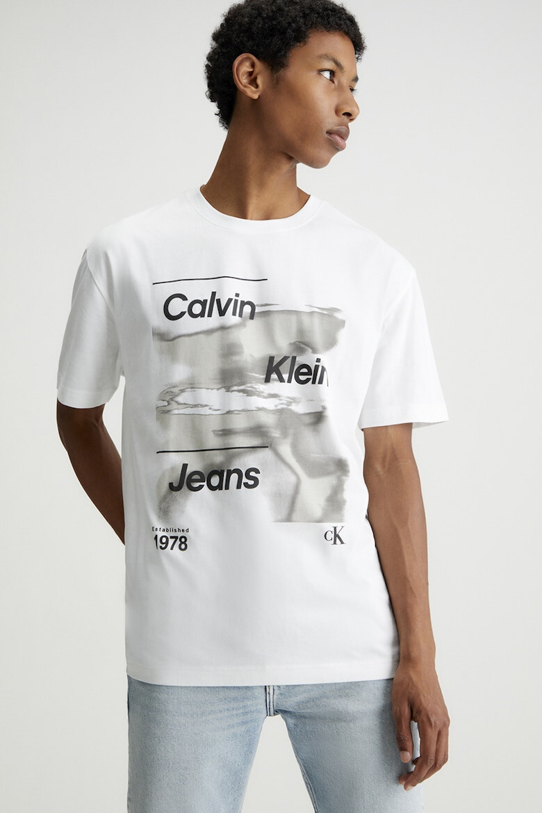 CALVIN KLEIN JEANS Памучна тениска с лого - Pepit.bg