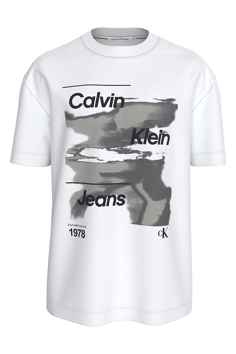 CALVIN KLEIN JEANS Памучна тениска с лого - Pepit.bg