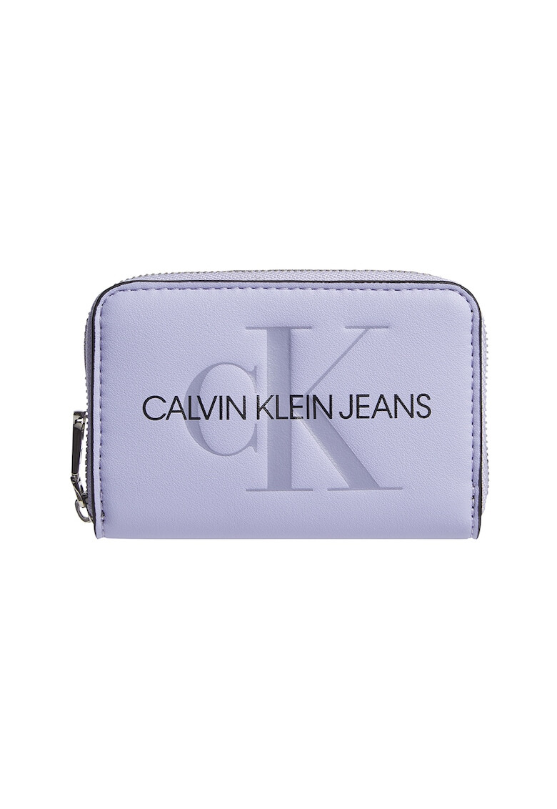 CALVIN KLEIN JEANS Портфейл от еко кожа с цип и лого - Pepit.bg