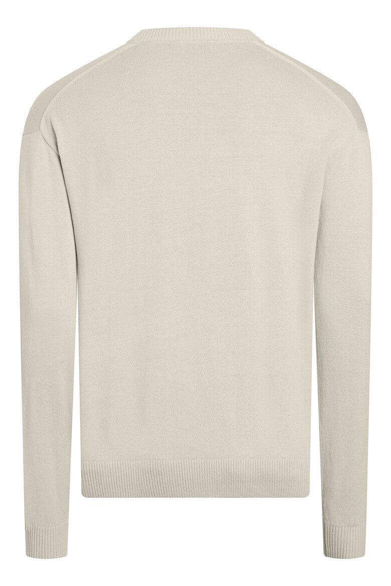 CALVIN KLEIN JEANS Пуловер слим с лого - Pepit.bg