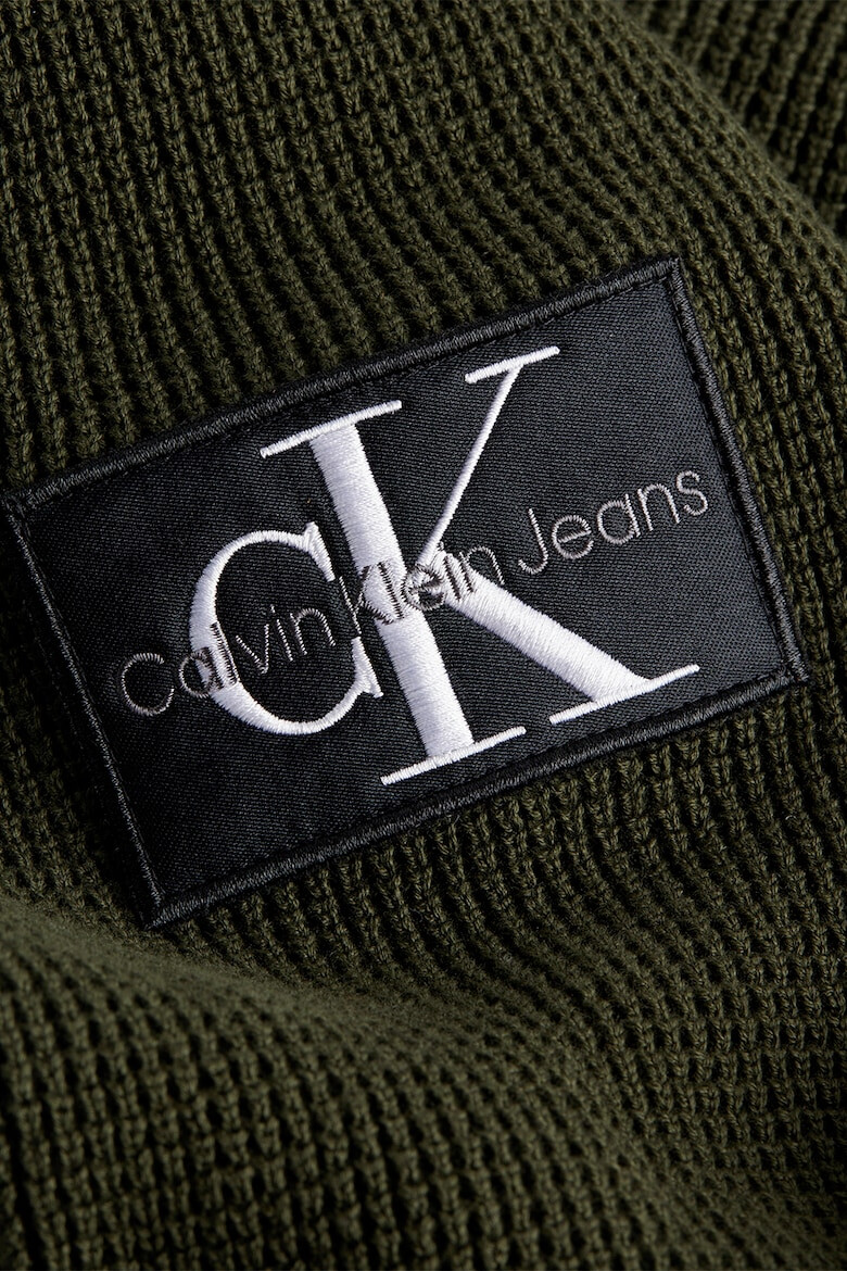 CALVIN KLEIN JEANS Релефен пуловер с ръкави реглан - Pepit.bg