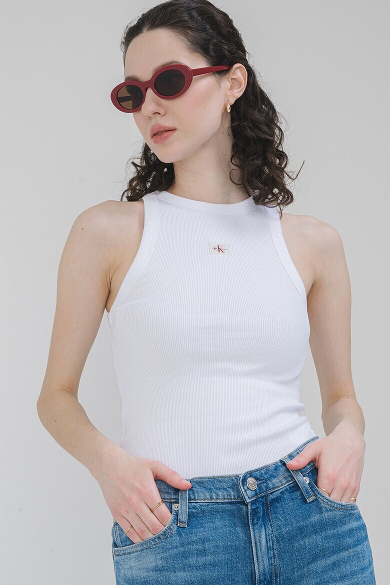 CALVIN KLEIN JEANS Рипсен топ - Pepit.bg