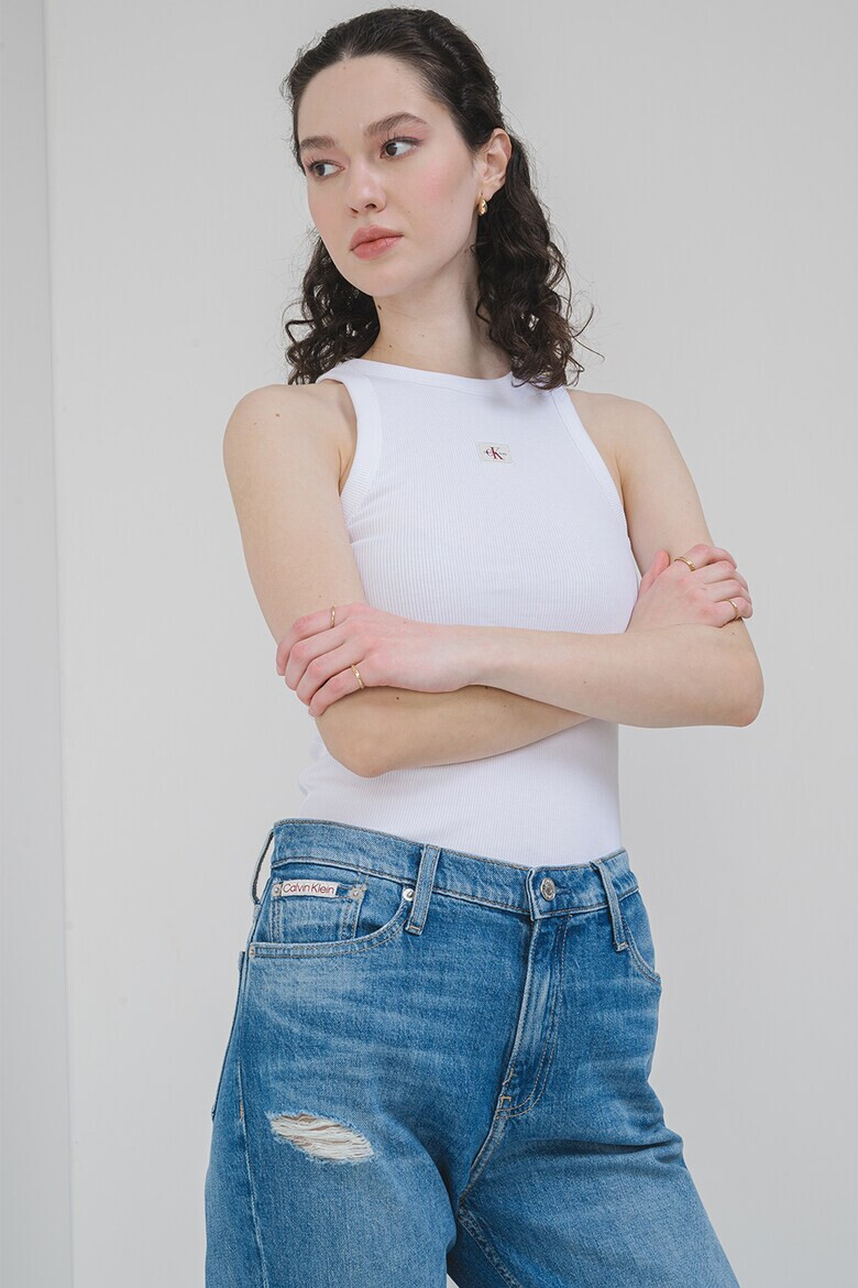 CALVIN KLEIN JEANS Рипсен топ - Pepit.bg