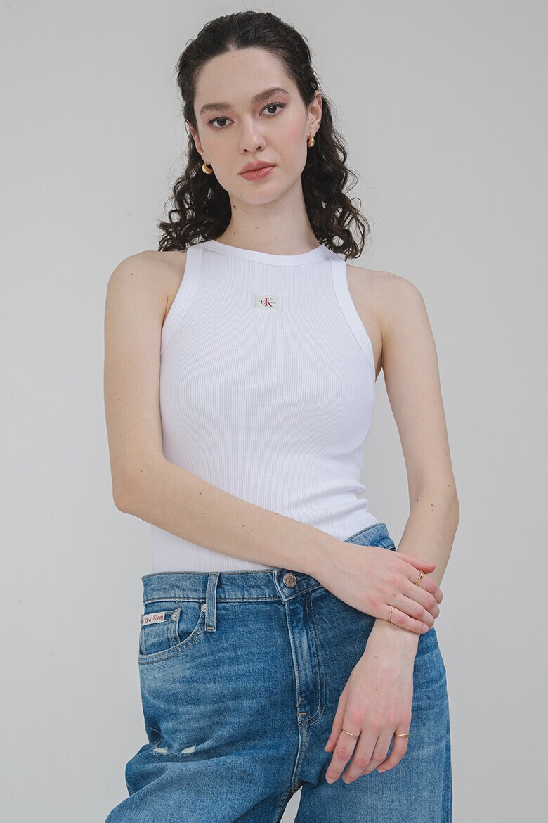 CALVIN KLEIN JEANS Рипсен топ - Pepit.bg