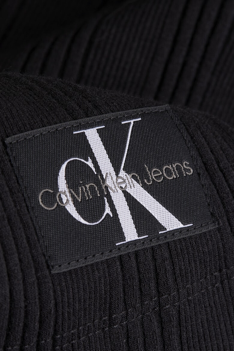 CALVIN KLEIN JEANS Рипсена рокля тип риза с памук - Pepit.bg