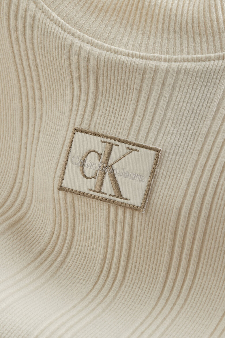 CALVIN KLEIN JEANS Рипсена слим тениска - Pepit.bg
