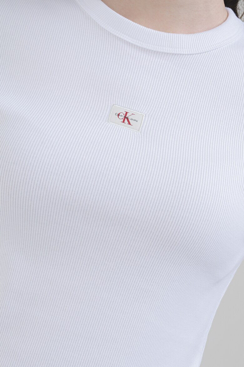 CALVIN KLEIN JEANS Рипсена слим тениска - Pepit.bg