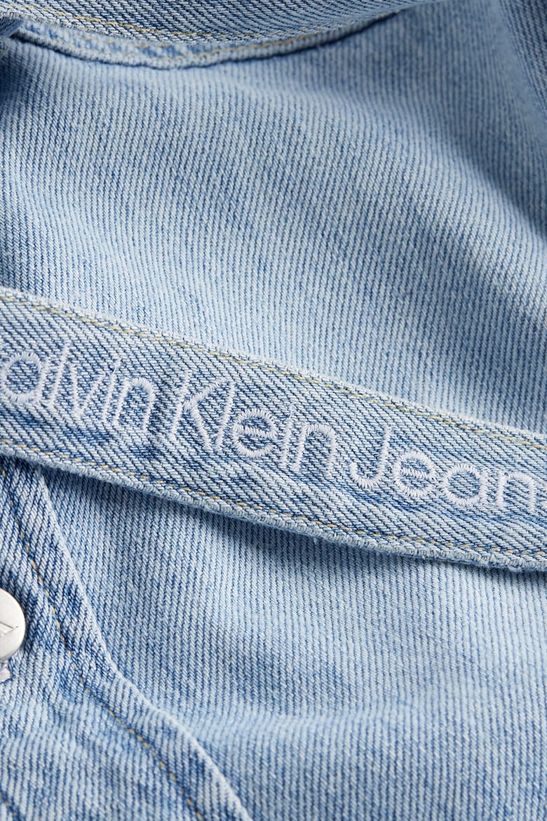 CALVIN KLEIN JEANS Рокля тип риза от деним с колан - Pepit.bg