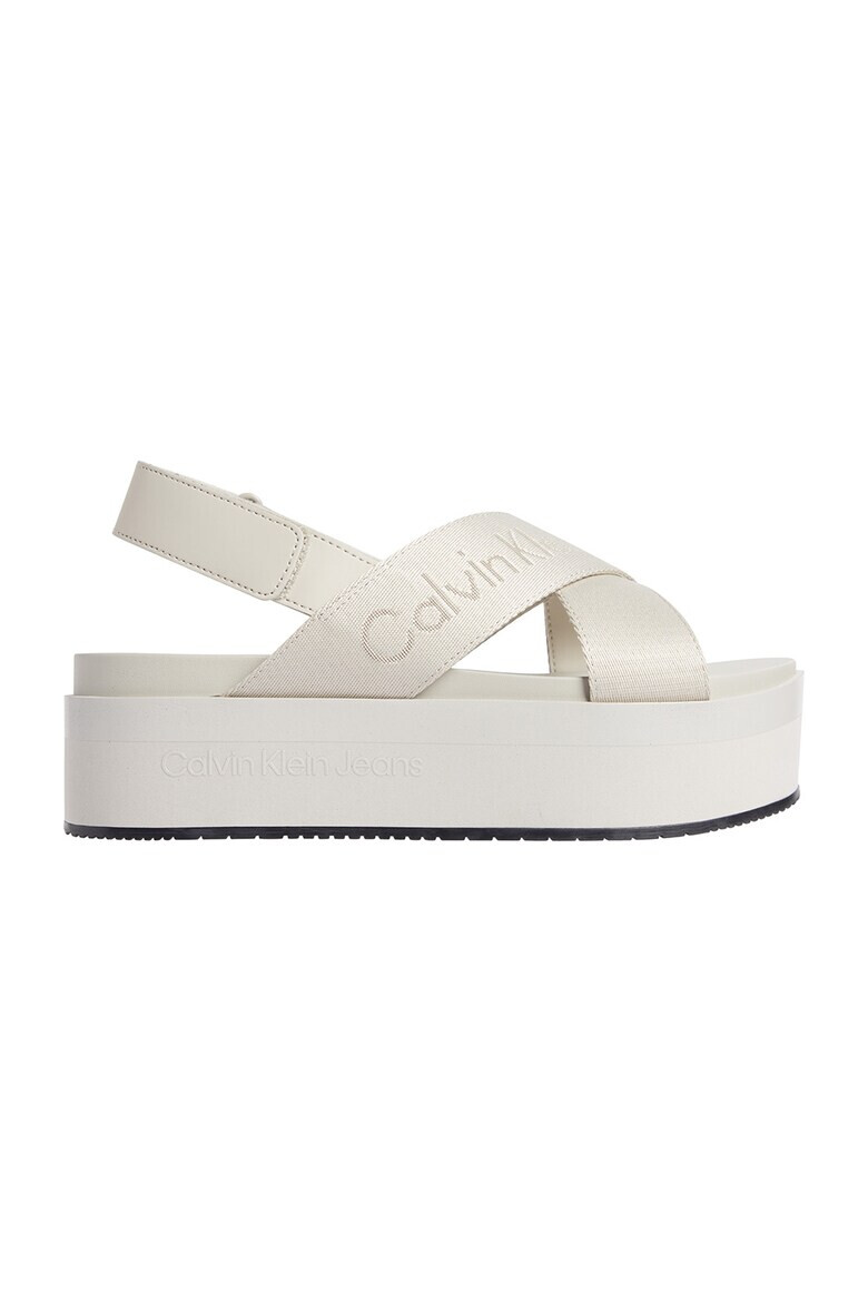 CALVIN KLEIN JEANS Сандали с равна платформа и лого - Pepit.bg