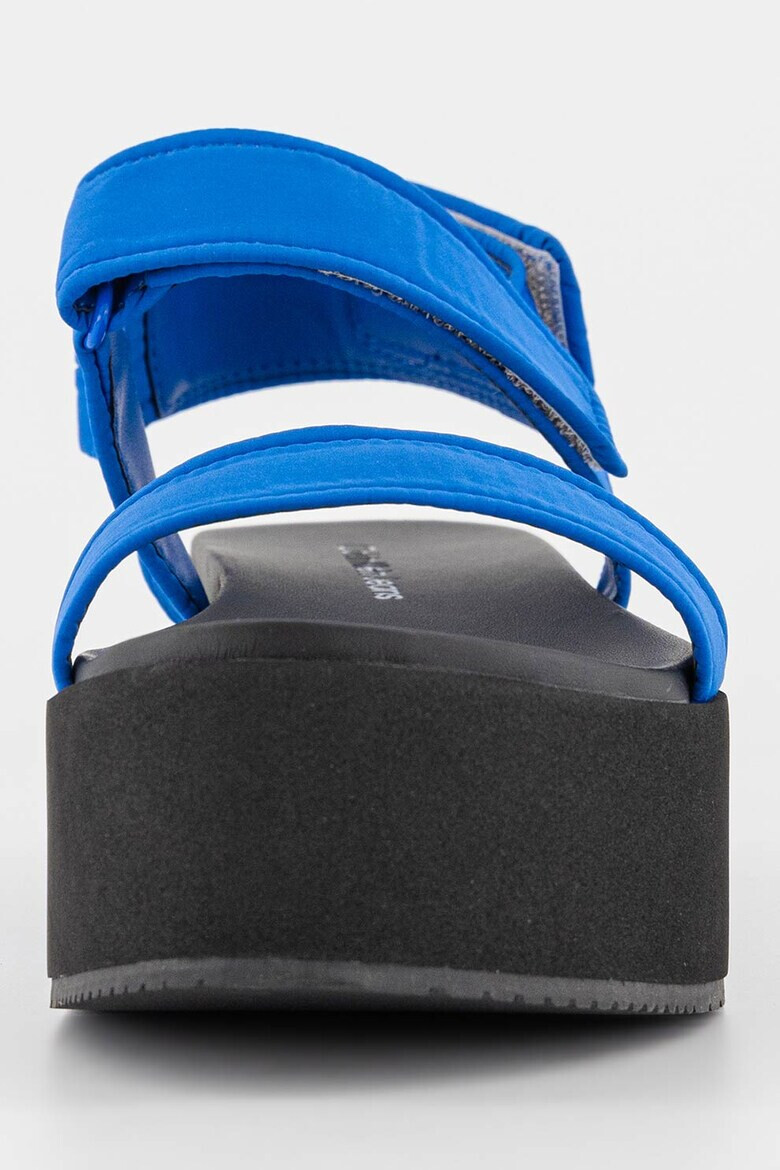 CALVIN KLEIN JEANS Сандали с равна платформа с велкро - Син - Pepit.bg