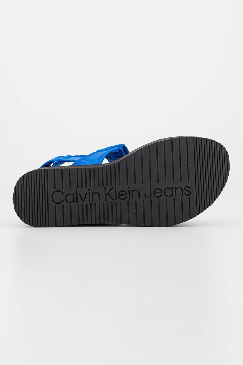 CALVIN KLEIN JEANS Сандали с равна платформа с велкро - Син - Pepit.bg