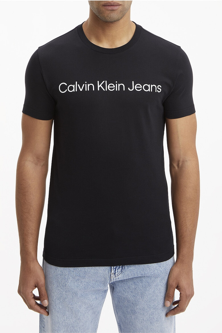 CALVIN KLEIN JEANS Тениска с овално деколте и лого - Pepit.bg