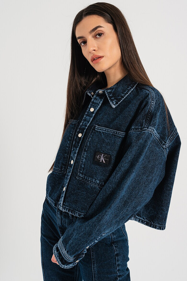CALVIN KLEIN JEANS Уголемена дънкова риза - Pepit.bg