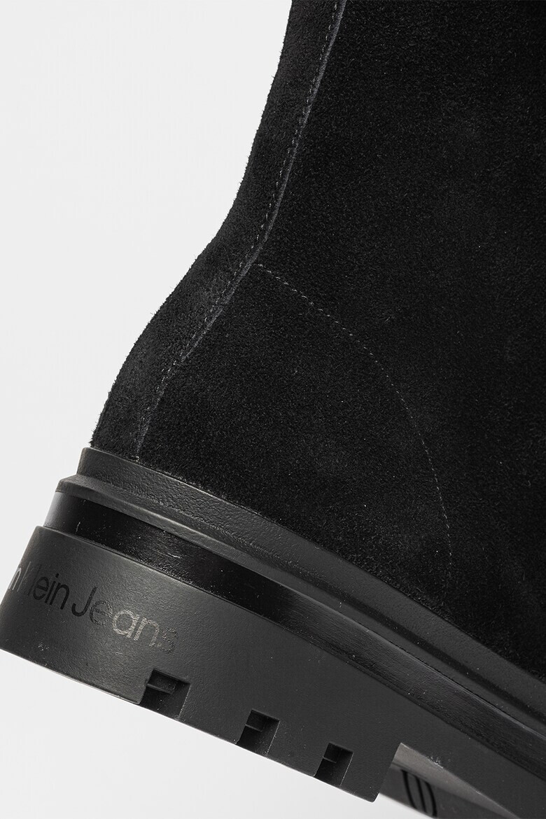CALVIN KLEIN JEANS Велурени боти - Черен - Pepit.bg