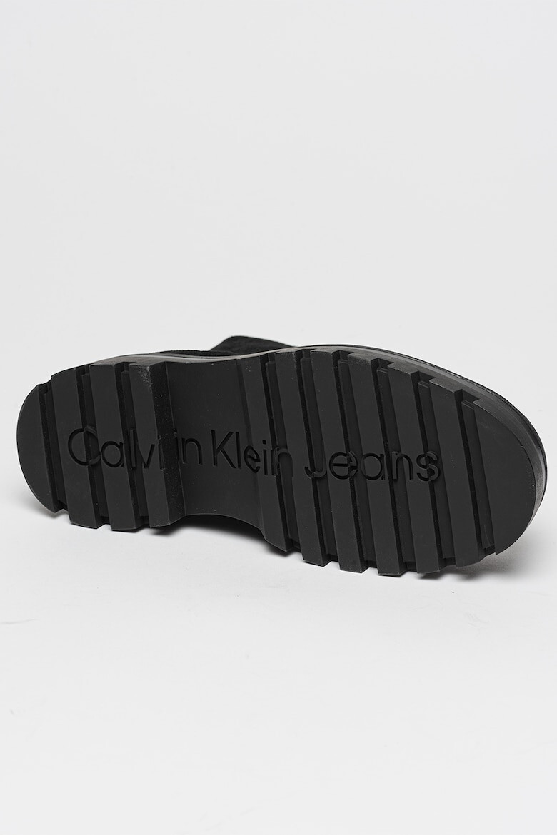 CALVIN KLEIN JEANS Велурени боти - Черен - Pepit.bg