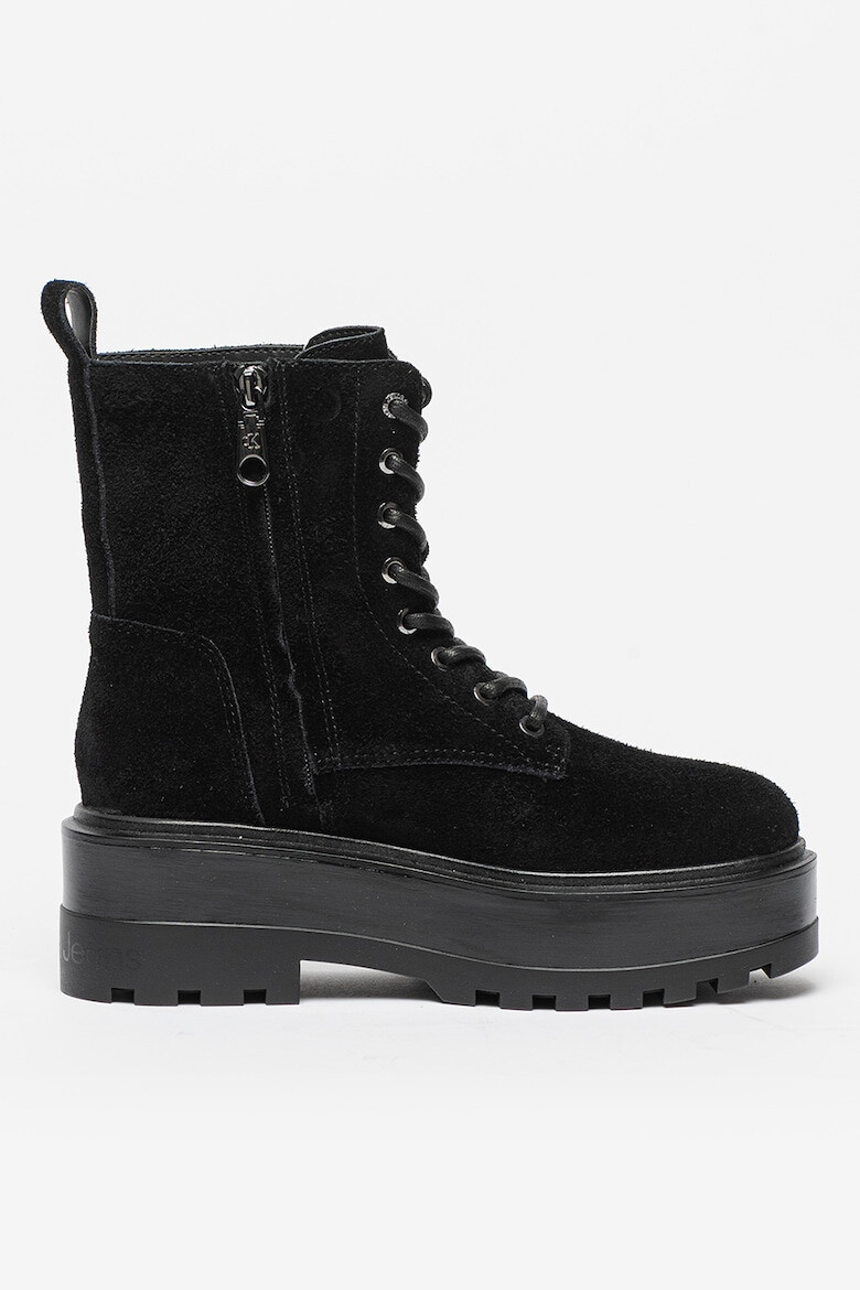 CALVIN KLEIN JEANS Велурени боти с платформа - Pepit.bg