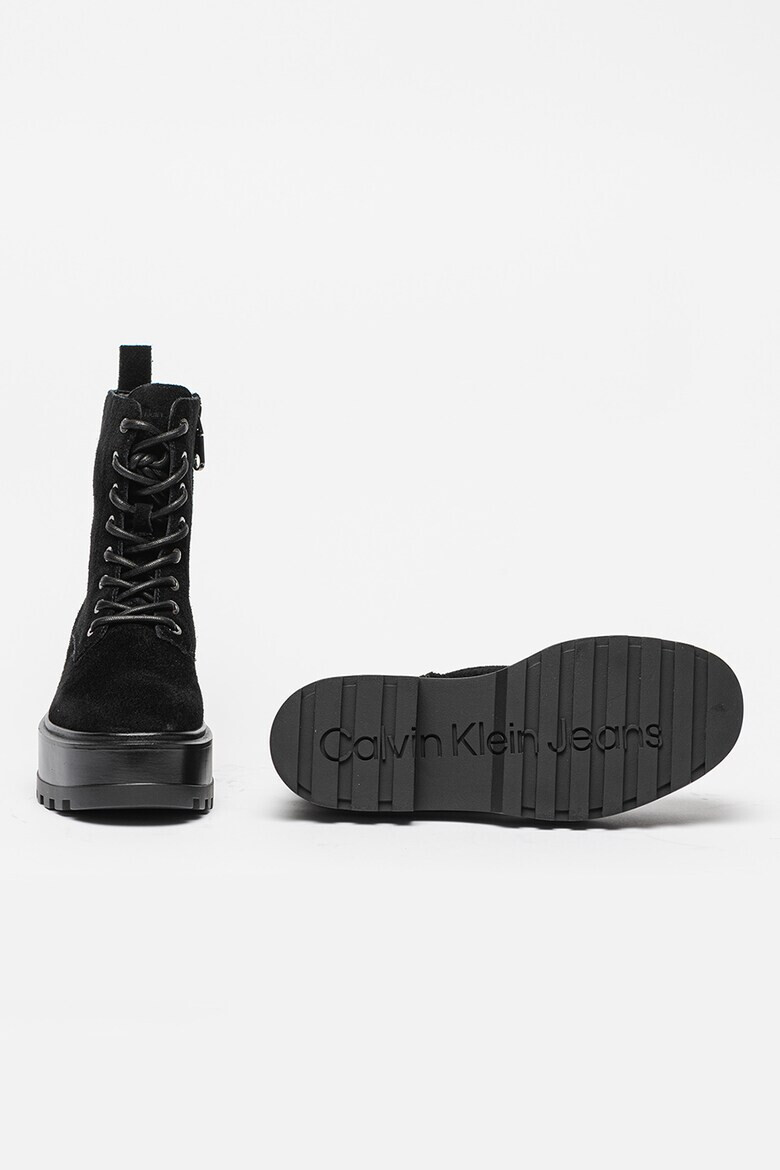 CALVIN KLEIN JEANS Велурени боти с платформа - Pepit.bg
