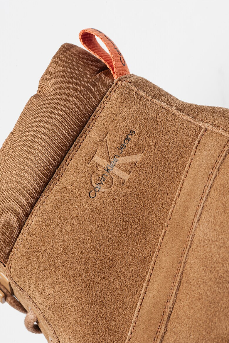 CALVIN KLEIN JEANS Велурени боти с текстил - Pepit.bg