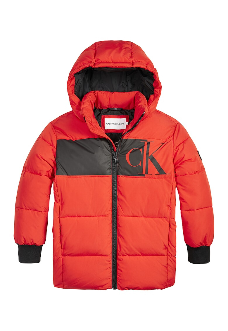 CALVIN KLEIN JEANS Зимно яке с контрастен панел - Pepit.bg
