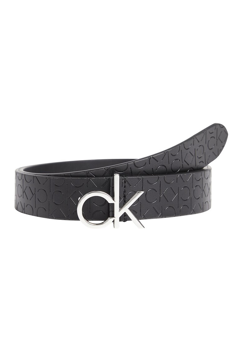 CALVIN KLEIN Кожен колан с релефно лого - Pepit.bg