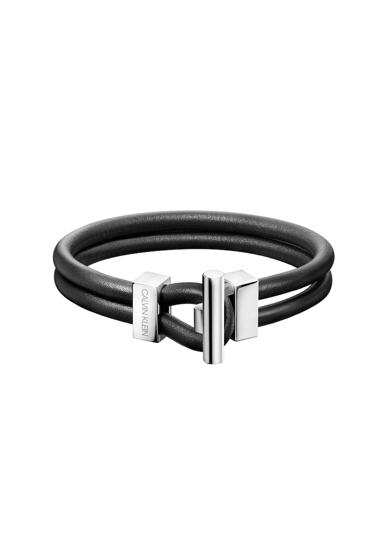 CALVIN KLEIN Кожена гривна с лого - Pepit.bg