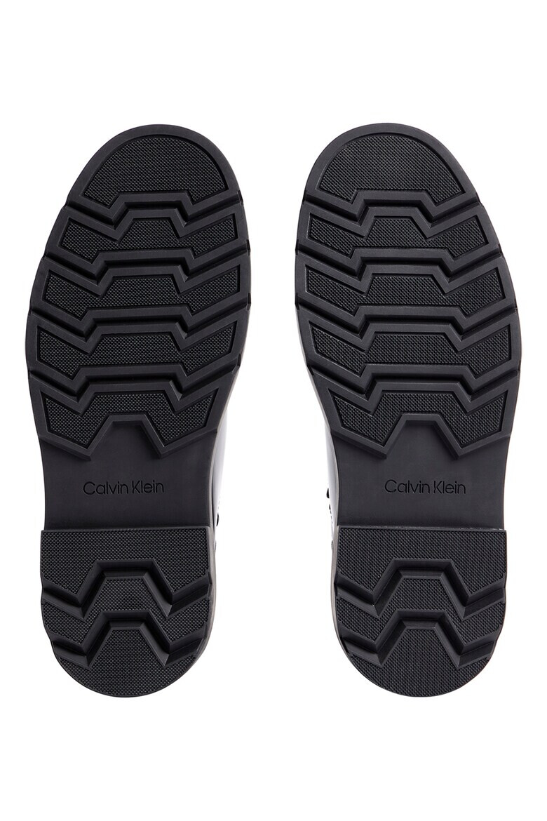 CALVIN KLEIN Кожени боти с текстил - Pepit.bg