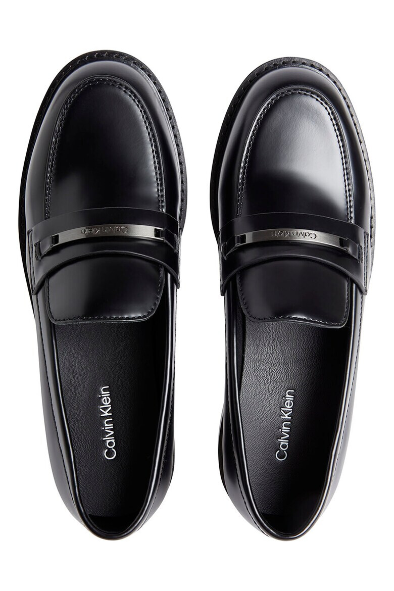 CALVIN KLEIN Кожени моаксини с овален връх - Pepit.bg
