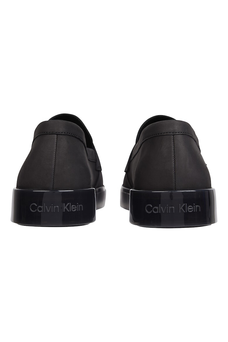 CALVIN KLEIN Кожени мокасини с лого - Pepit.bg