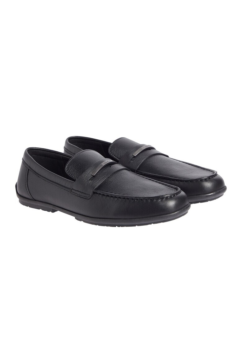 CALVIN KLEIN Кожени мокасини с лого - Pepit.bg