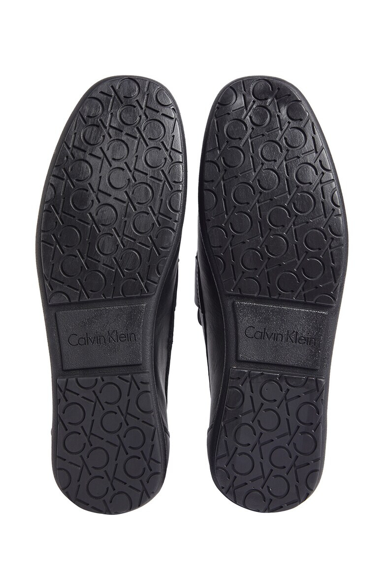CALVIN KLEIN Кожени мокасини с лого - Pepit.bg