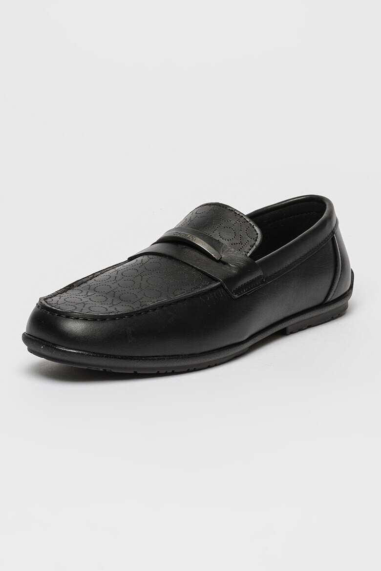CALVIN KLEIN Кожени мокасини с лого - Pepit.bg