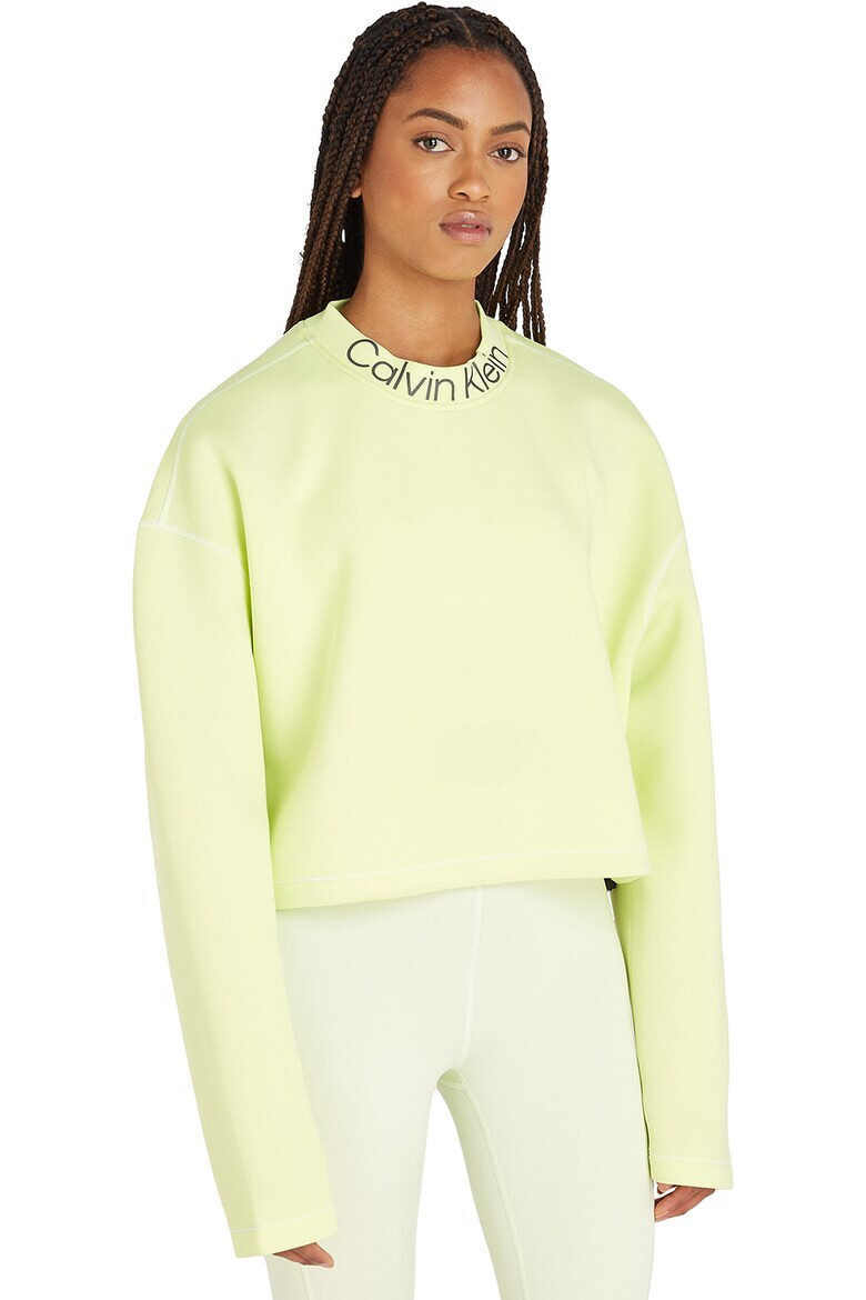 CALVIN KLEIN Къс фитнес суитшърт - Pepit.bg